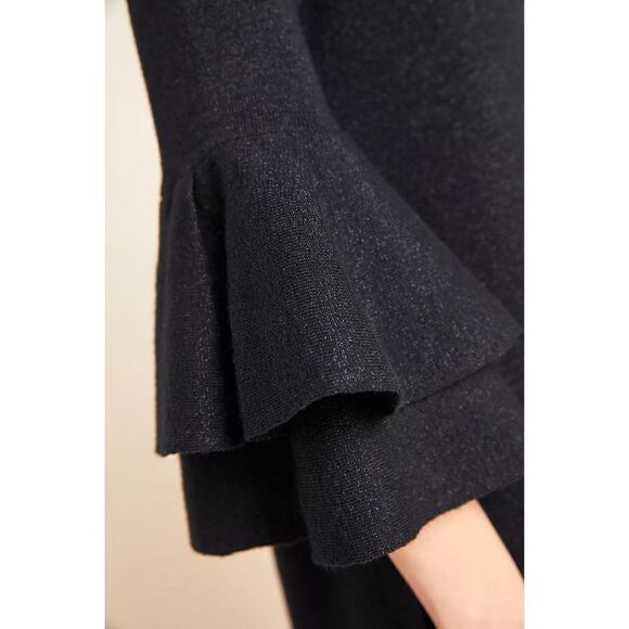 Claudette Ruffled Sweater Dress
Anthropologie size 1x Black - Picture 4 of 12